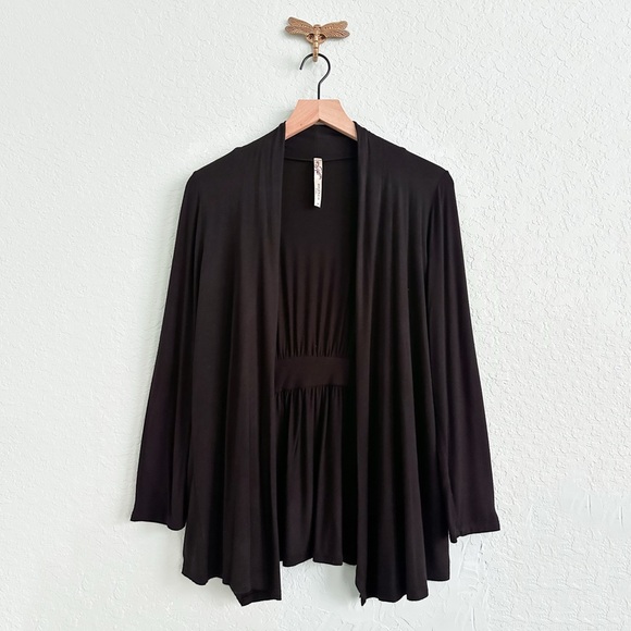 Black Open Front Cardigan for Women - Picture 1 of 5